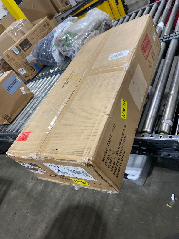 Photo 1 of Uniflasy 48" Fire Pit Surround Tabletop for Solo Stove Yukon, Bonfire & Tiki, Portable Protective Barrier Equal Width Design with Firewood Storage Shelf for Safety & Extra Space, Outdoor FirePit Table