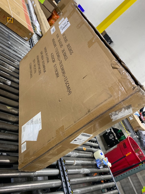 Photo 1 of Amazon Basics Furniture Style Dog Crate, Two Bowls Included, 41" x 23.6" x 29.5", Walnut