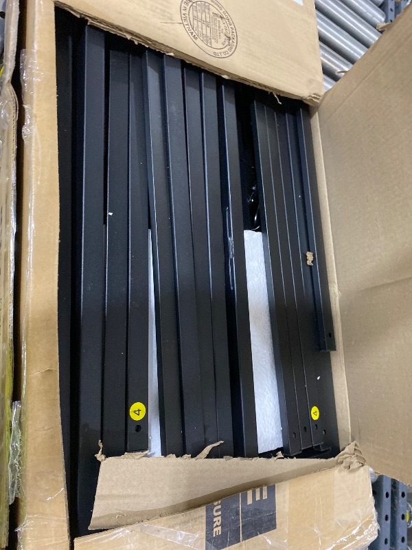 Photo 1 of PARTIAL SET Rolanstar Twin Bed Frames with Headboard, Twin Bed with LED Lights, Camas Twin Size Bed with Charging Station, Solid Metal Slats, Noise Free, No Box Spring Needed, Black