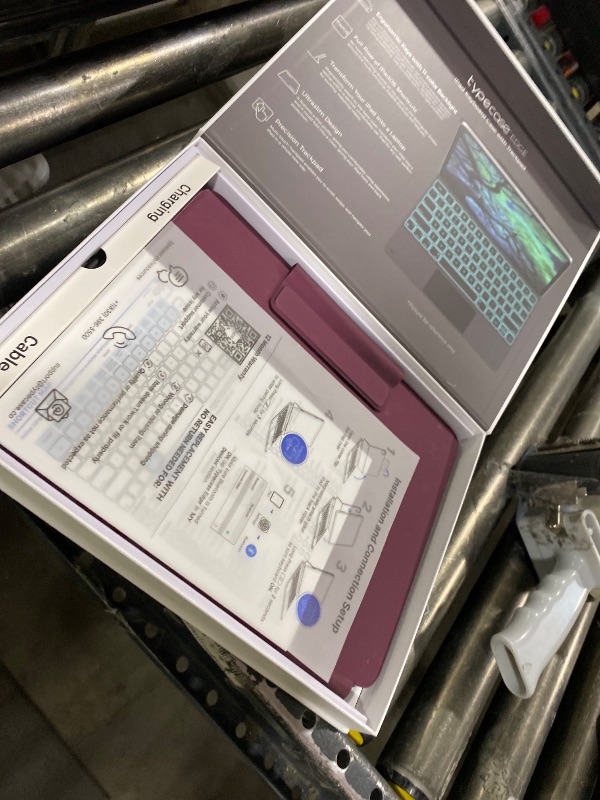 Photo 1 of typecase Edge Keyboard Case for iPad Air 13-inch(M3/M2, 2025/2024) & iPad Pro 12.9-inch(6th/5th/4th/3rd Gen), Floating Magnetic Cantilever Stand, 11-Color Backlight, Multi-Touch Trackpad, Raspberry