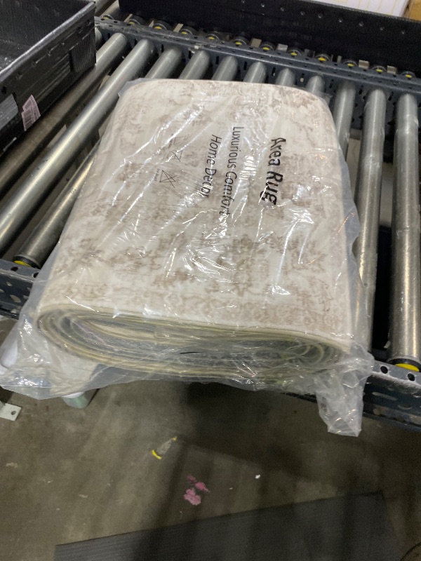 Photo 1 of WondRg 3x14 Washable Neutral Runner Rug Beige Vintage Hallway Kitchen Carpet Non-Slip Soft Low Pile Floral Throw Rug for Bedroom Bathroom Laundry Living Room