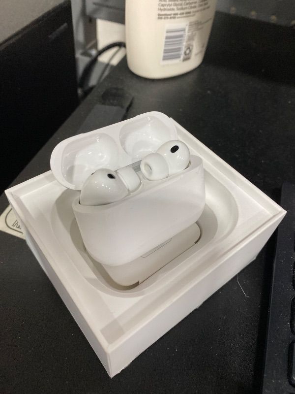 Photo 1 of Apple AirPods Pro 3 Wireless Earbuds, Active Noise Cancellation, Live Translation, Heart Rate Sensing,Hearing Aid Feature,Bluetooth Headphones,Spatial Audio, High-Fidelity Sound, USB-C Charging, White