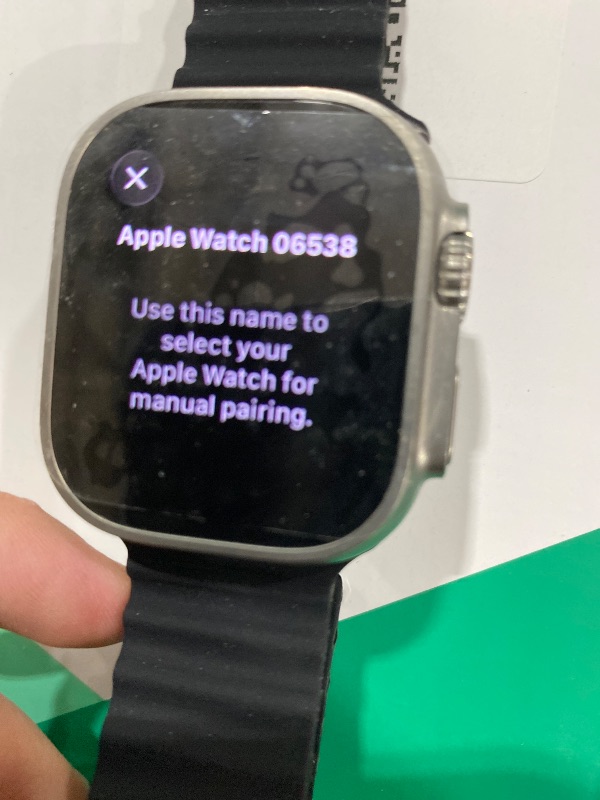 Photo 1 of Apple Watch Ultra [GPS + Cellular 49mm] Titanium Case with Midnight Ocean Band, One Size (Renewed Premium)