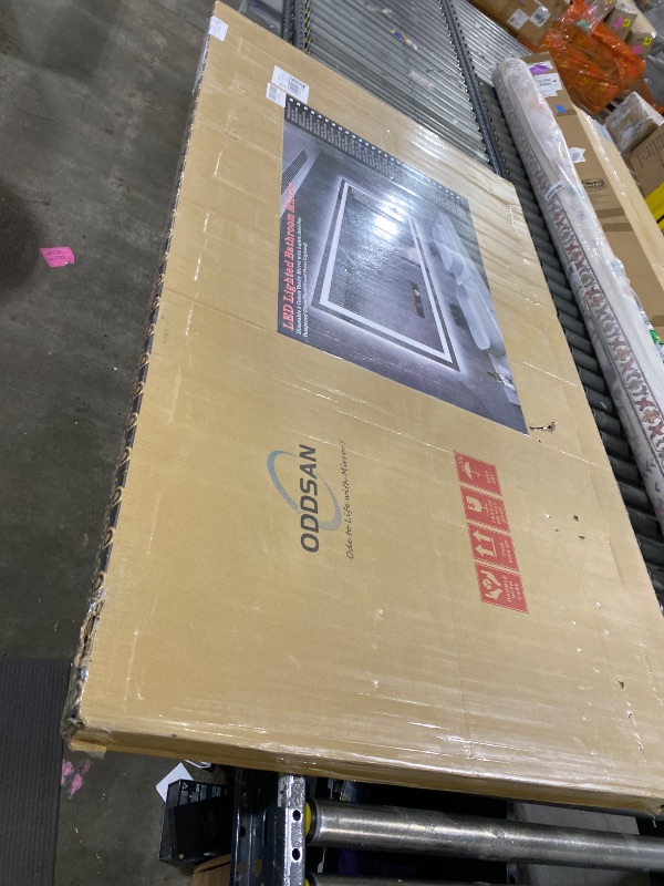 Photo 1 of ODDSAN 68x40 LED Lighted Mirror for Bathroom Wall Mounted, Dimmable Vanity Mirror with Lights, Anti-Fog, ETL Listed (Backlit and Front Lighted)