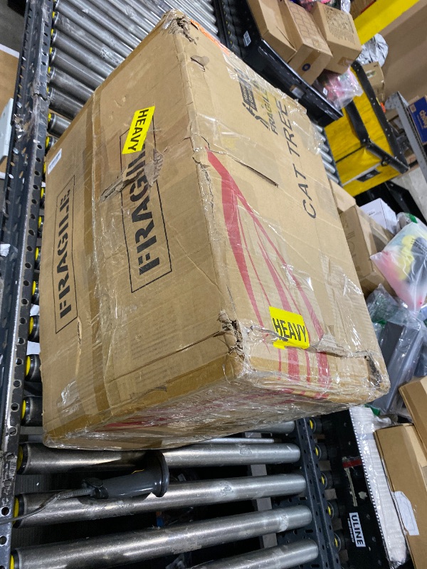 Photo 1 of Elegaif Floor to Ceiling Cat Tree Adjustable Height (95-120 Inches) - 5 Tier Tall Cat Tower for Large Cats, Sturdy Sisal Scratching Post with Condo, Space-Saving Design for Multi-Cat Households