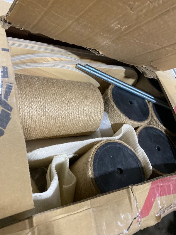 Photo 1 of Elegaif Floor to Ceiling Cat Tree Adjustable Height (95-120 Inches) - 5 Tier Tall Cat Tower for Large Cats, Sturdy Sisal Scratching Post with Condo, Space-Saving Design for Multi-Cat Households