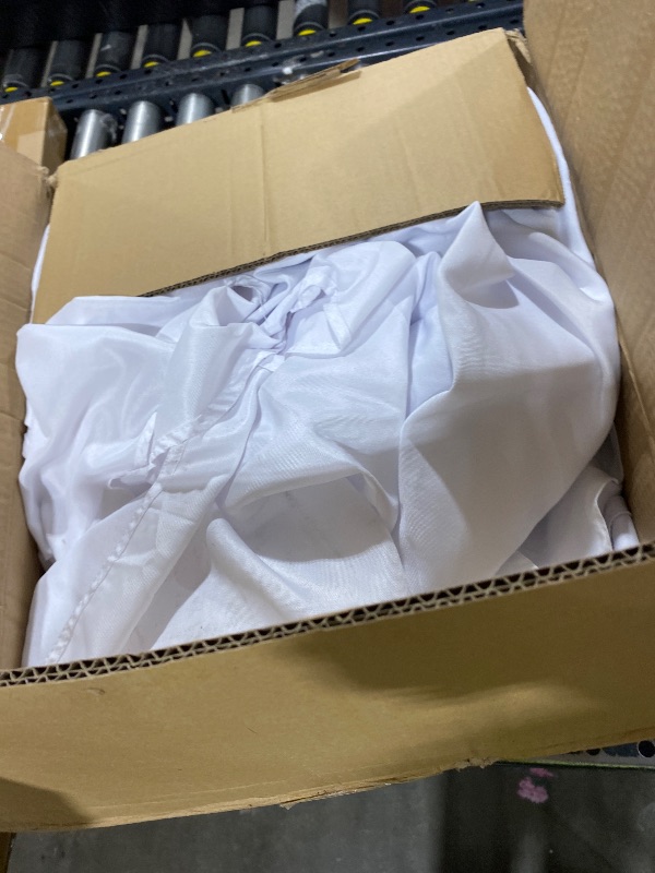 Photo 1 of Fitable 6 Pack White Tablecloths for Round Tables - 108 Inches in Diameter - Stain Resistant and Washable Table Clothes, Polyester Fabric Table Covers for Wedding, Party, Banquet, Formal Events