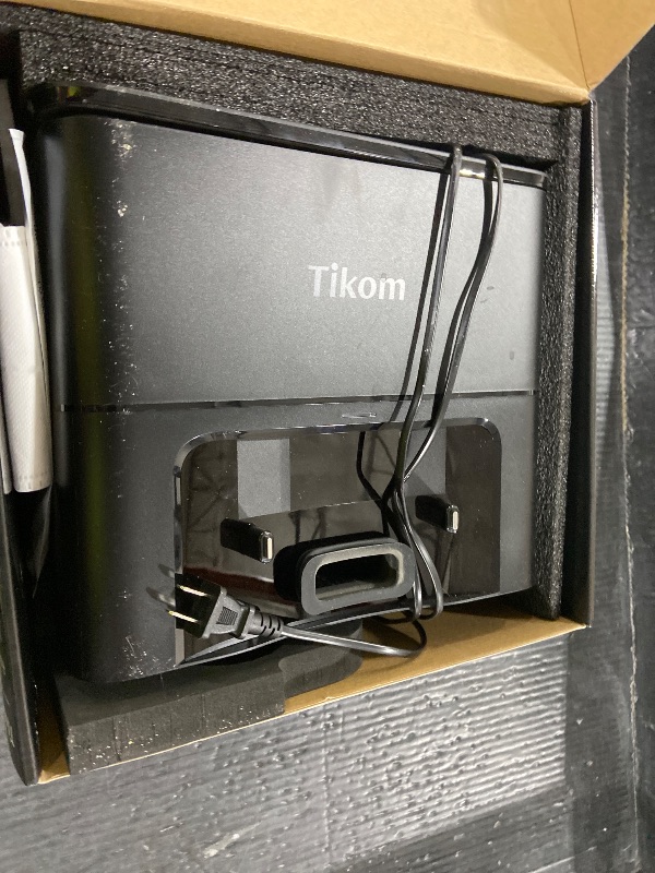 Photo 1 of Tikom Robot Vacuum and Mop, 6000Pa Robotic Vacuum Cleaner with Self-Emptying Base, 90 Days Capacity, LiDAR Navigation, Home Mapping, Ideal for Pet Hair, Hard Floors, Carpet (L8000 Plus)