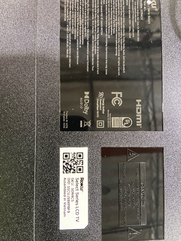 Photo 1 of Roku Smart TV 2025 – 50-Inch Select Series, 4K HDR TV – RokuTV with Enhanced Voice Remote – Flat Screen LED Television with Wi-Fi for Streaming Live Local News, Sports, Family Entertainment