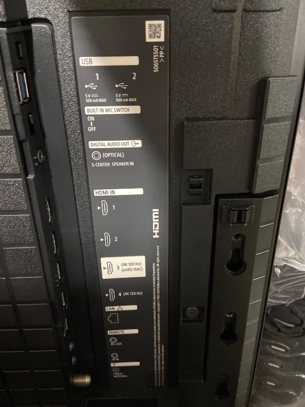 Photo 1 of FOR PARTS ONLY - Sony BRAVIA 8 II 65 Inch TV, QD OLED, 4K Smart Google TV, XR Processor with AI Technology, Ultra Slim Design, 120hz Television, Dolby Vision/Atmos, Exclusive Features for PS5, K-65XR80M2, 2025 Model