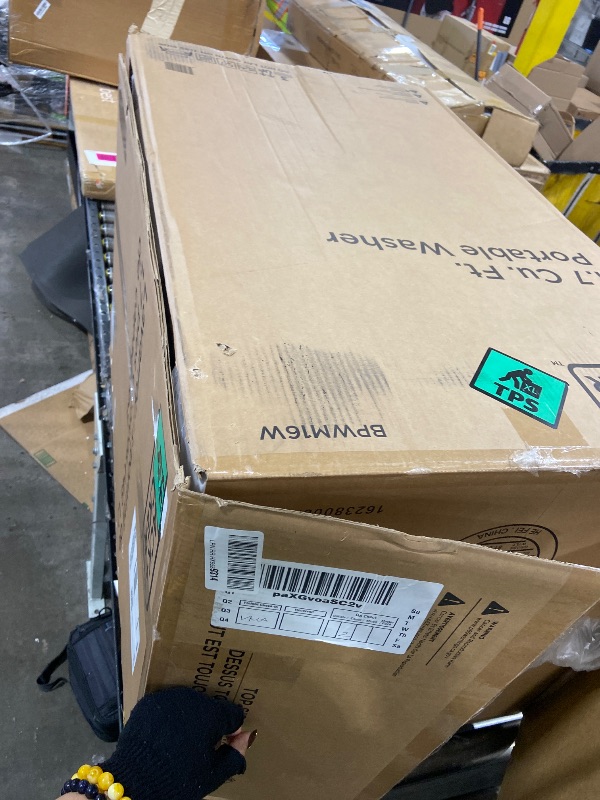 Photo 1 of BLACK+DECKER Small Portable Washer, Washing Machine for Household Use, Portable Washer 1.7 cu.Ft with 8 Cycles, Transparent Lid & LED Display
