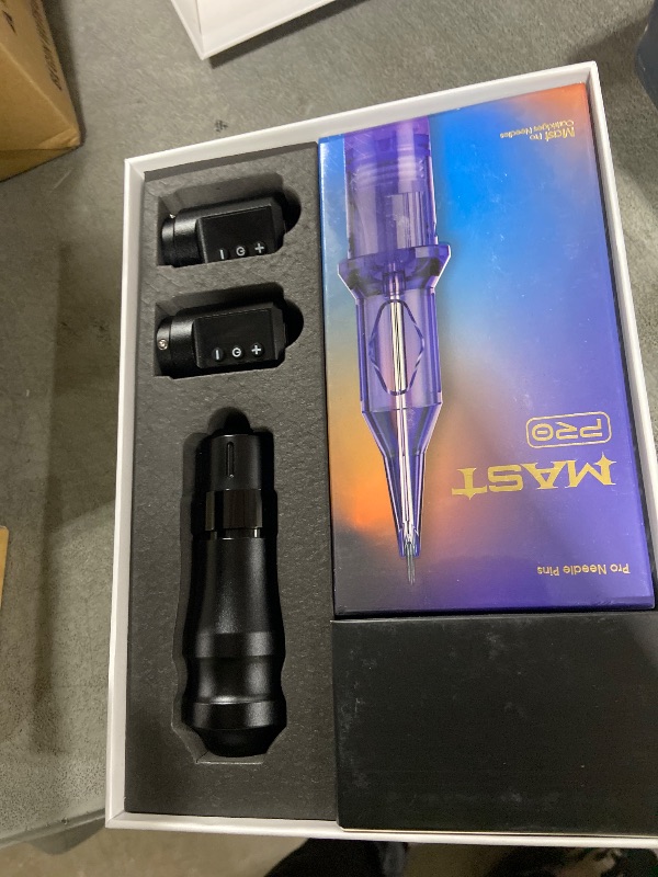 Photo 1 of Mast Mini Professional Tattoo Kit - Cordless Tattoo Pen Machine Gun 3.6mm Stroke 2 Rechargeable Batteries RCA Connector 20 Cartridges Needles for Beginners Artists