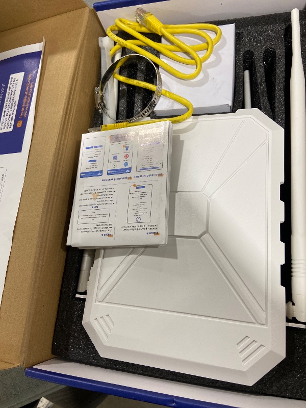 Photo 1 of Outdoor WiFi Extender AX1800, Outdoor High Power Long Range WiFi Booster with 6 Antennas, Dual Band Outdoor Access Point Gigabit Port, WiFi Extenders Booster for Backyard, Garage, Farm, Pool