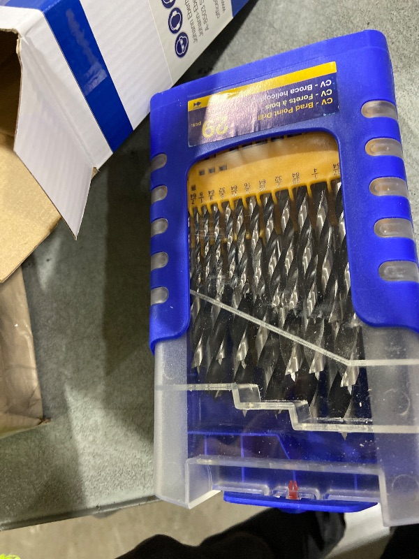 Photo 1 of Fisch Brad Point Drill Bit Set, 29-Piece Chrome Vanadium Precision Ground Wood Drill Bits, Sizes from 1/16 to 1/2 Inches, FSF-364757