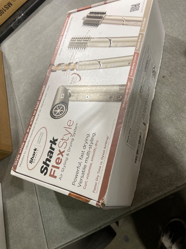 Photo 1 of Shark HD430REF (Refurbished) FlexStyle Air Styling & Drying System, Powerful Hair Dryer Brush & Multi-Styler with Auto-Wrap Curlers, Paddle Brush, Oval Brush, Concentrator Attachment, Stone (Renewed)