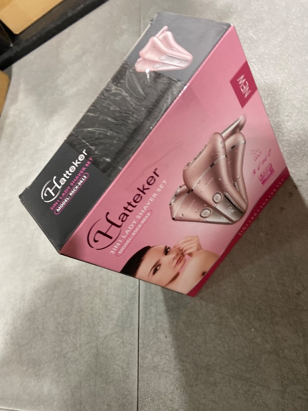 Photo 1 of Hatteker Electric Shaver for Women Lady Epilator Electric Razors Kit Hair Remover for Face Chin Arm Leg Armpit Bikini Trimmer Painless Waterproof USB Rechargeable Dry Wet with Detachable Head 3 in 1