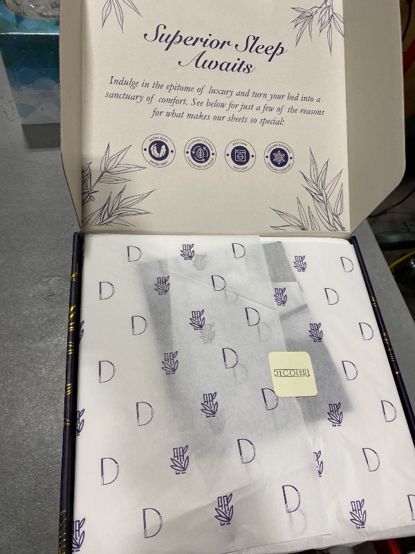 Photo 1 of DECOLURE 100% Viscose Derived from Bamboo Sheets Queen Size - Luxury 4 Pc Naturally Cooling Sheets, Ultra Soft Bed Set - Deep 17" Pockets, Durable Double Stitching, Oeko Tex Standard (White)