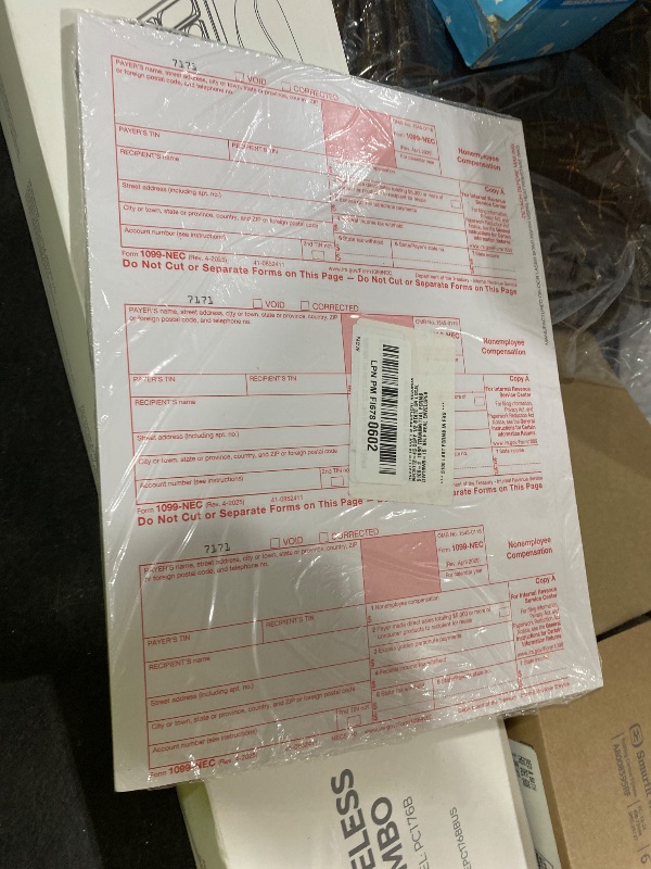 Photo 1 of 1099 NEC Tax Forms 2025 with Envelopes, 4 Part 15 Pack Tax Forms Kit and 15 Self-Seal Envelopes –Great for QuickBooks and Accounting Software, Value Pack for Business - Made in The USA - 15-Pack