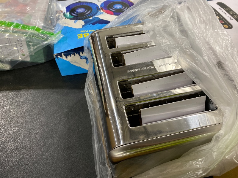 Photo 1 of Mecity 4 Slice Toaster with Touch Screen Control, 4 Wide Slots, Stainless Steel Smart Bread Toaster for Bagels, Muffins, Waffles, Dual Control Panel, Timer, Defrost, Reheat, 120V 1650W, Matt Black