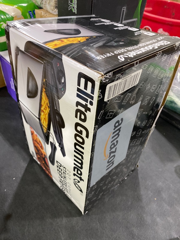 Photo 1 of Elite Gourmet EDF2100 Electric Immersion Deep Fryer Removable Basket Adjustable Temperature, Lid with Viewing Window and Odor Free Filter, 2 Quart / 8.2 cup