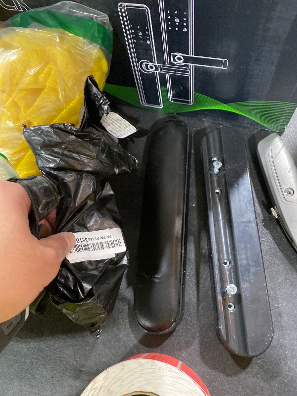 Photo 1 of Universal Wheelchair Armrest (9-1/8 ") Black, with Hardware, Replacement Vinyl Arm Pad Parts, Suitable for Most Wheelchairs (1 Pair)