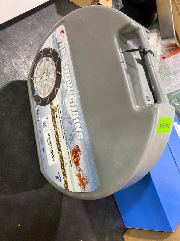 Photo 1 of Snow-Chains Auto Fixing 1 Min Quick Fit Easy Installation Tire-Chains, Gifts for Safety, Portable Reusable Universal Emergency Tire Traction Chain for Passenger Car and SUV - Set of 2 (XM-140)