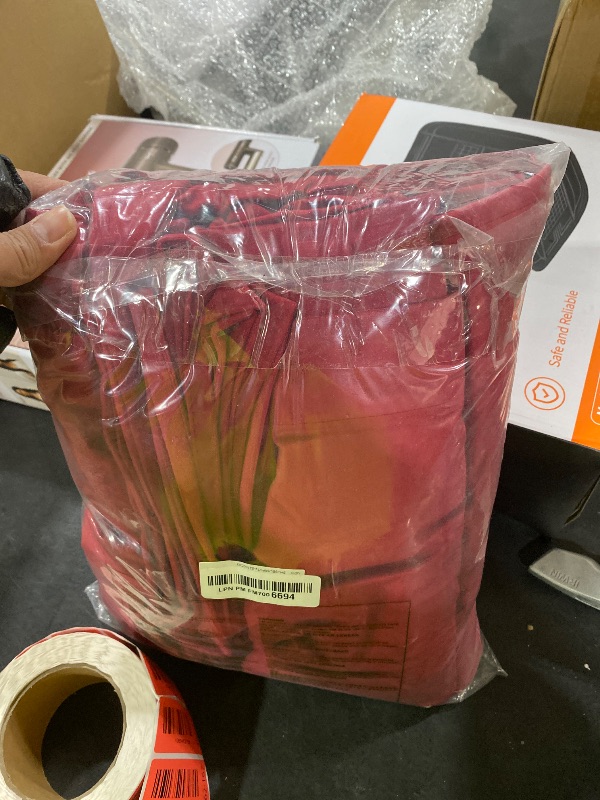 Photo 1 of StangH Red Velvet Curtains 100 inches Long Luxurious Thermal Insulated Drapes for Living RoomTheater, Soft Noise Reducing Curtains, Bold Red Home Decor, W52 x L100, 2 Panels