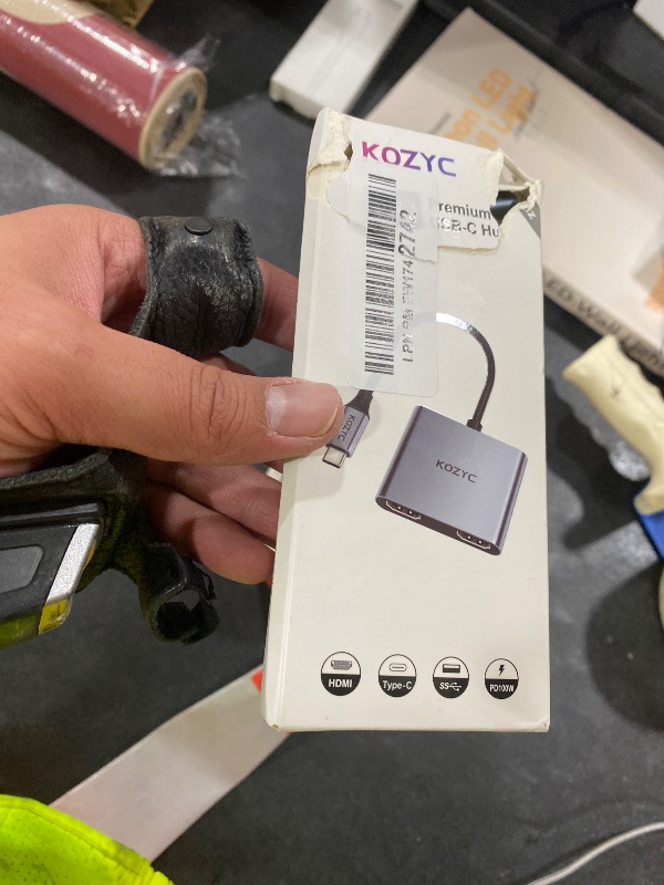 Photo 1 of USB C to Dual HDMI Adapter 4K@30Hz, KOZYC USB C Hub Multiport Adapter with 2xHDMI, USB 3.0, 100W PD, Support USB C to HDMI Splitter Extended Display for MacBook Pro (MST is not Supported on MacOS)