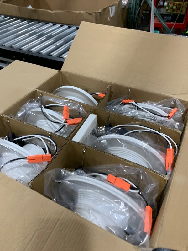 Photo 1 of POWERASIA 12 Pack 5/6 Inch LED Retrofit RGB Recessed Lighting, 12W 1200LM Smart Can Lights, Recessed Lights 2700K-6000K Color Changing Compatible with Alexa Assistant, Hub INCL