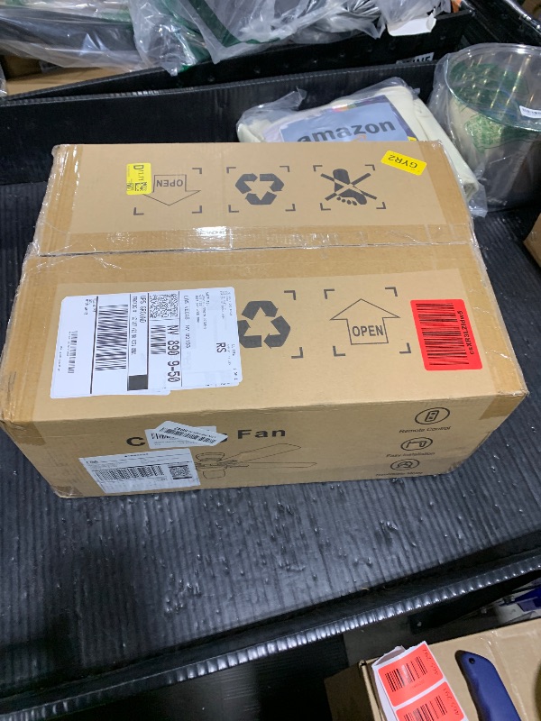 Photo 1 of Ohniyou Ceiling Fans with Lights, 52'' Low Profile Ceiling Fan with Light and Remote/APP Control, Modern Flush Mount Ceiling Fan for Indoor Bedroom Living Room, Dimmable, Qiuet DC Motor, Black