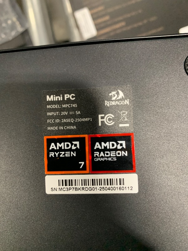 Photo 1 of Redragon MPC745 Mini PC AI NPU AMD Ryzen 7 8845HS Processor(MAX 5.1 GHz), Mini Desktop Computer w/Radeon 780M Graphics & 16GB DDR5 RAM 1TB PCIe M.2 SSD, Support Ethernet, 4K UHD, WiFi, BT 5.2, USB 4.0