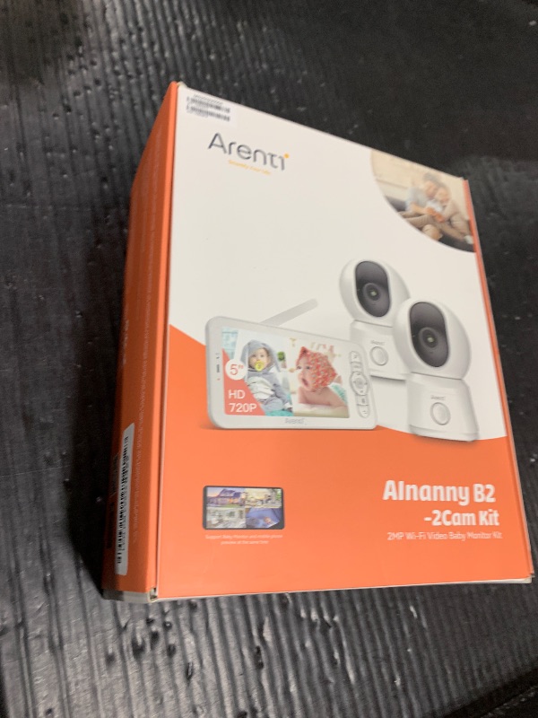 Photo 1 of ARENTI Baby Monitor 2 Cameras, Smart Baby Camera with 5-Inch Wireless Display, Super Night Vision, Temperature Sensor, Sound Detection, Auto Motion Tracking, 2-Way Audio, VOX Mode(B2 Set)