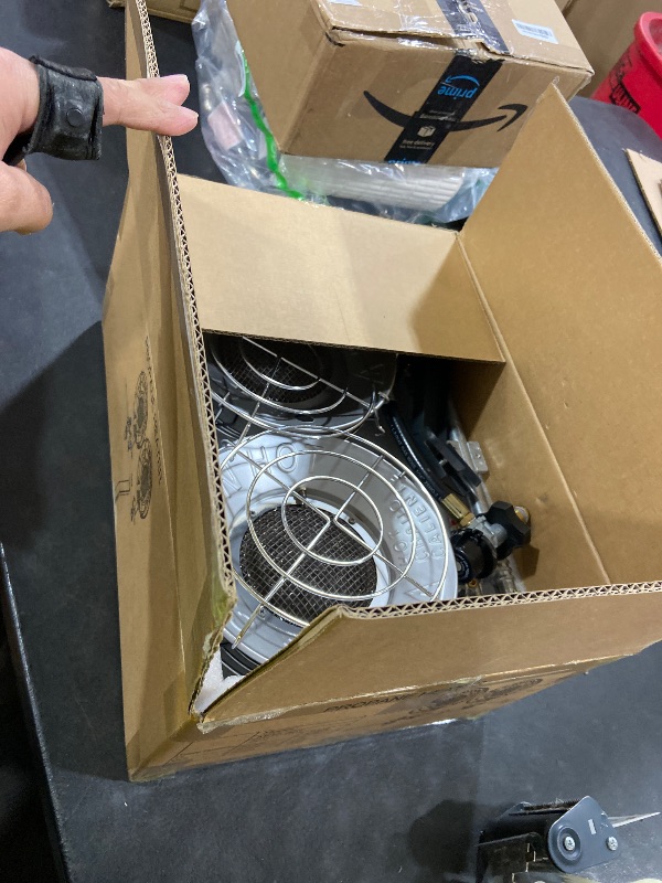 Photo 1 of Karveden Propane Heater - 30000BTU Outdoor Propane Heaters with 3 Heating Modes, Safety Shut-off Valve & Tip-over Switch, Double Tank Top Tent Heater for Outdoor Camping, Party(Fuel not included)