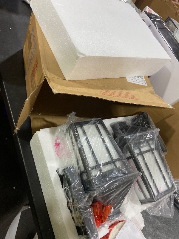 Photo 1 of Darkaway Outdoor Wall Lights for House, 2pcs Exterior Lighting Fixtures Wall Mount Porch Lights Waterproof Outdoor Sconce Lights with Water Ripple Glass for Patio Hallway Garage