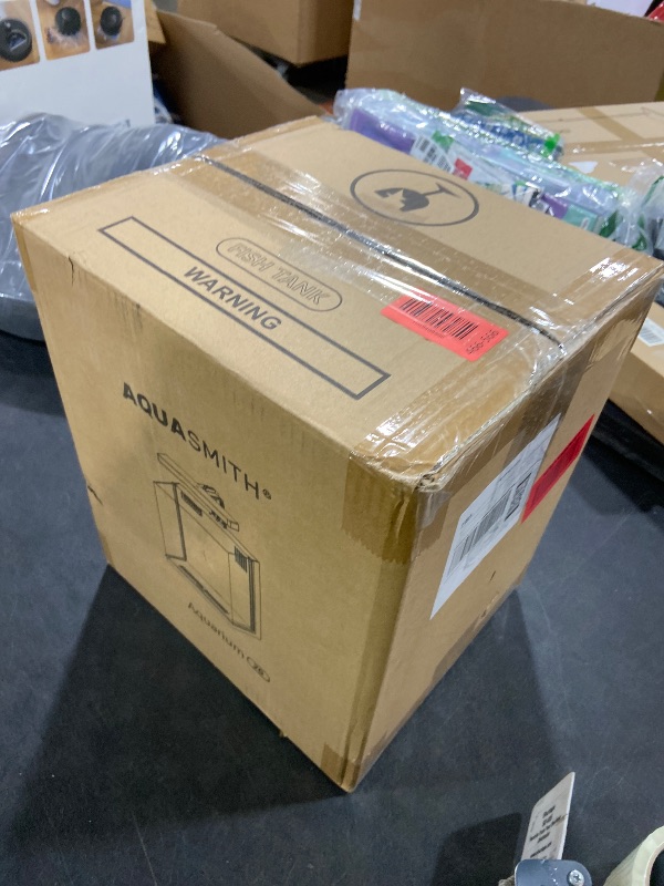 Photo 1 of AQUASMITH 2-Gallon All-in-One Fish Tank – Silent Pump, 3-Stage Filtration & Easy Water Change, Perfect Self-Care Betta Aquarium Kit for Kids & Beginners (White