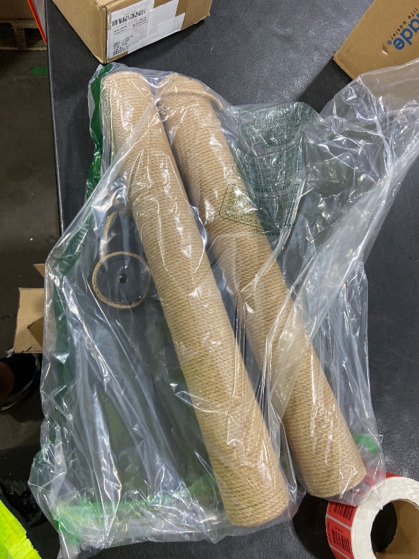 Photo 1 of ECCIBOUN 7.4cm 2.91in Diameter Cat Tree Scratching Post Replacement Jute Pole Parts for Cat Tower (21.65in/55cm, M10*2poles)