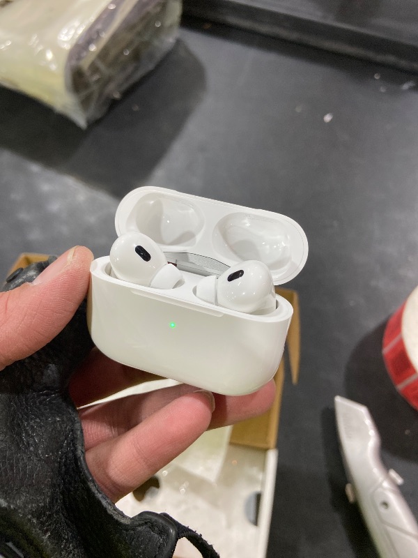 Photo 1 of Apple AirPods Pro (2nd generation) with MagSafe Charging Case (USB-C) (Renewed)
