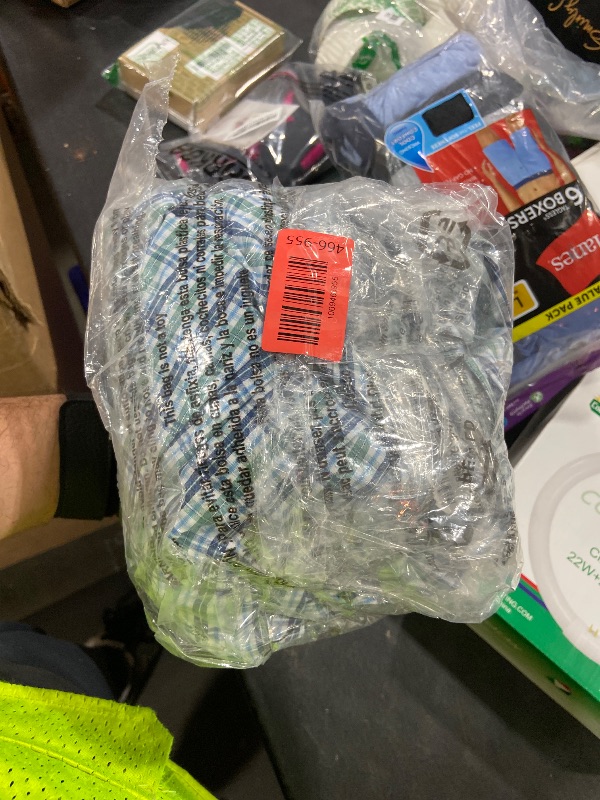 Photo 1 of IZOD Men's Advantage Performance Plaid Long Sleeve Stretch Button Down Shirt, Deep Sea, XX-Large