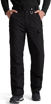 Photo 1 of FREE SOLDIER Men's Waterproof Snow Insulated Pants Winter Skiing Snowboarding Pants with Zipper Pockets XL 34L