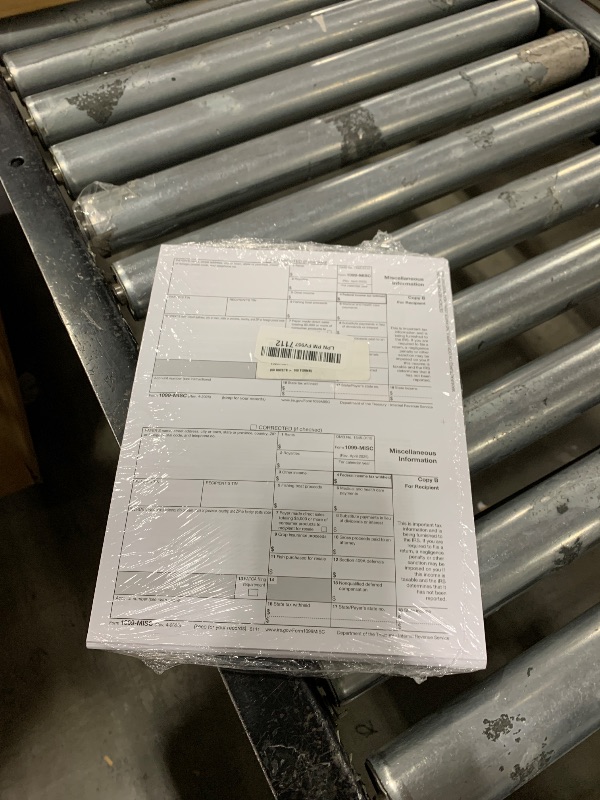 Photo 1 of 1099 MISC Laser 'Copy B' Recipient 2025, 50 Recipients of Laser MISC COPY B Forms, Compatible with QuickBooks and Accounting Software, 25 sheets