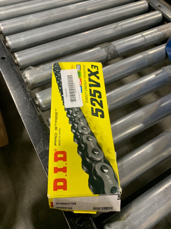 Photo 1 of DID (525VX3X114ZB) Steel 114 Link High Performance VX Series X-Ring Chain with Connecting Link