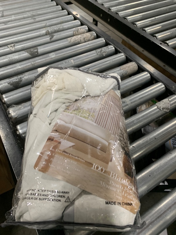 Photo 1 of Natural Linen 100% Black Out Curtains 86 Inches Long 2 Panels Set for Bedroom Cream Ivory Pinch Pleated Back Tab Thermal Insulated Energy Efficient Window Curtains Living Room High Ceiling Length