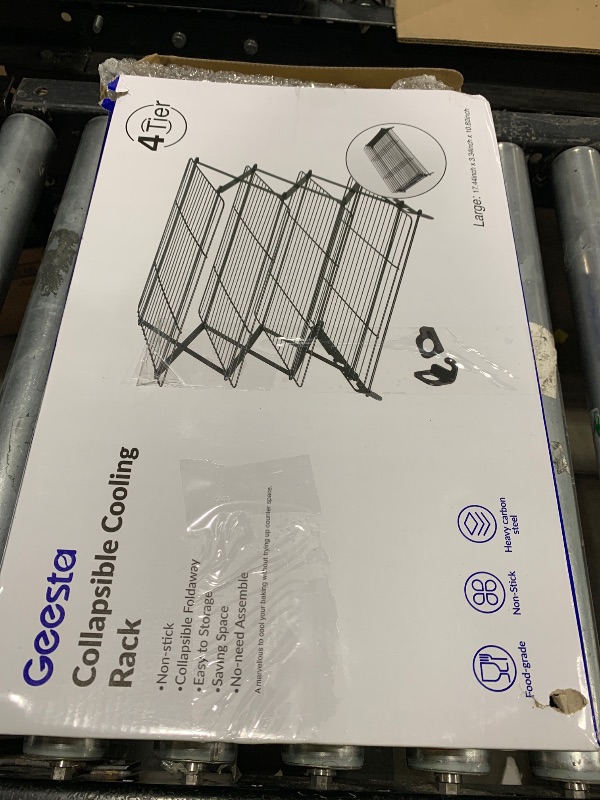 Photo 1 of Geesta 2/3/4-Tier Upgraded Collapsible Cooling Rack with Adjustable 3 Setting Design Stackable Roasting Cooking Drying Wire Cooling Rack for Cookies Baking Gifts for Women
