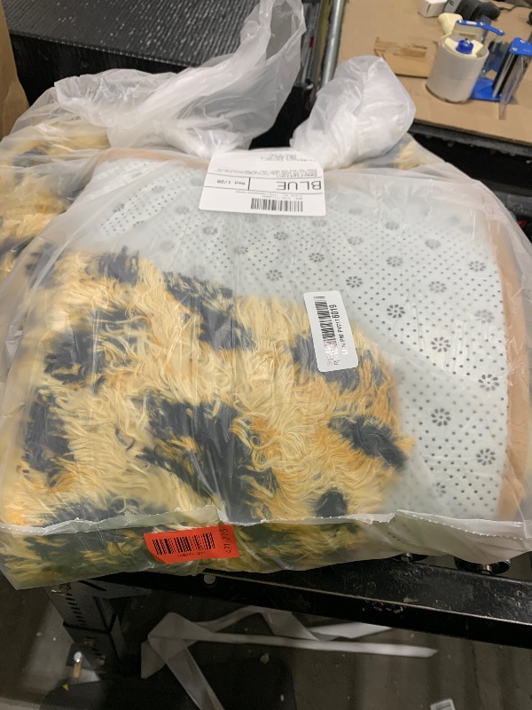 Photo 1 of Amearea Fluffy Leopard Rug, Premium Cheetah Print Rugs, Soft Comfy Faux Fur Animal Carpet for Kids Room Bedroom, Living, Shaggy Teen Room Home Decor, Khaki 4x6 Feet