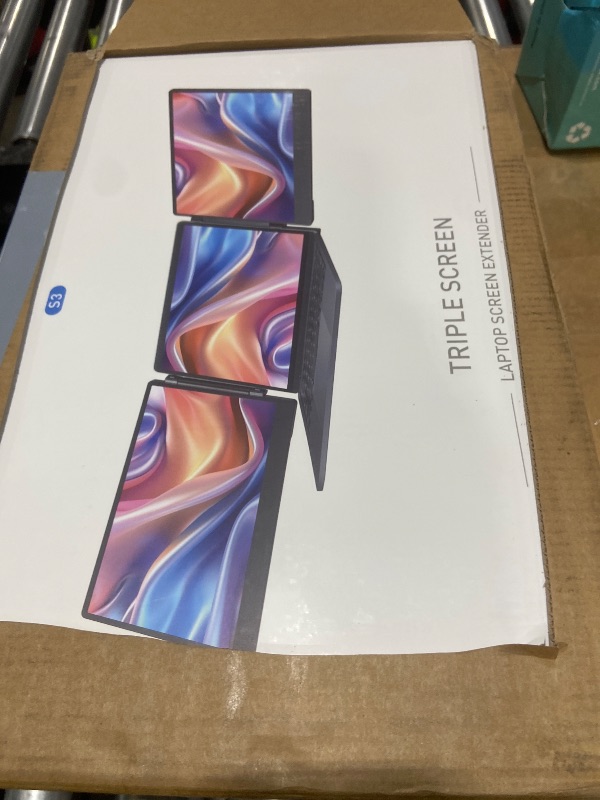 Photo 1 of Maxfree Laptop Screen Extender, 14" FHD 1080P Triple Monitor for 13.3"-16.5" Laptop with Stand, HDMI/USB-C, Plug & Play, Built-in Speakers, Monitor Extender for Wins, MacOS, Android, Ps4/5, Phone