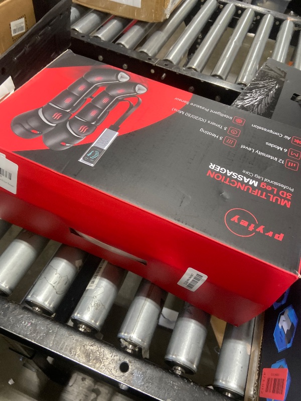 Photo 1 of pryfey Leg Massager with Heat and Compression, Foot Massager for Circulation and Pain Relief, 3 Timers, 12 Intensity, 6 Modes,3 Heating with Knee Massager,Gift for Man Woman Parents,Black