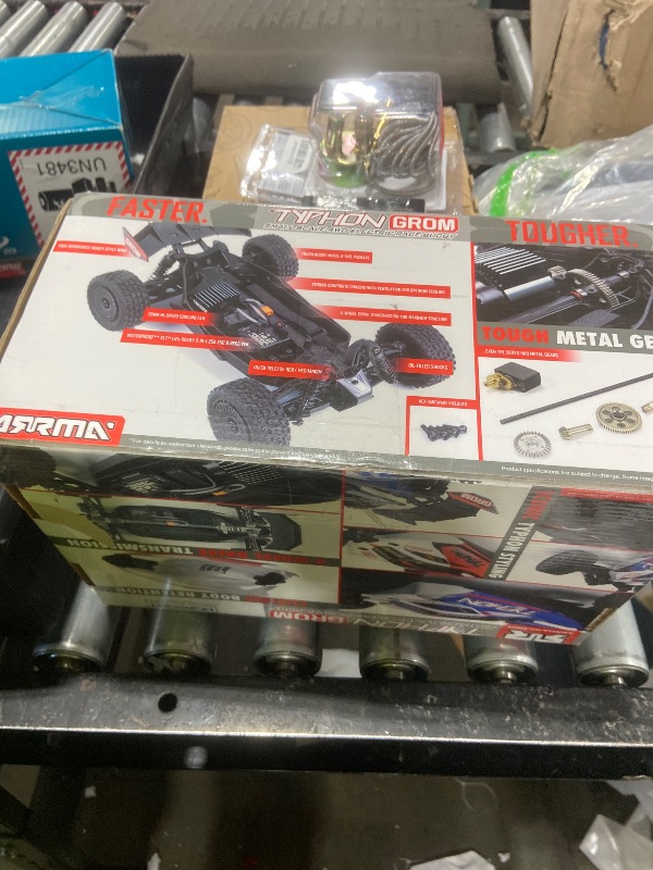 Photo 1 of ARRMA RC Car Typhon GROM 4x4 Smart Small Scale Buggy RTR with Battery & Charger, Blue/Silver ARA2106T1