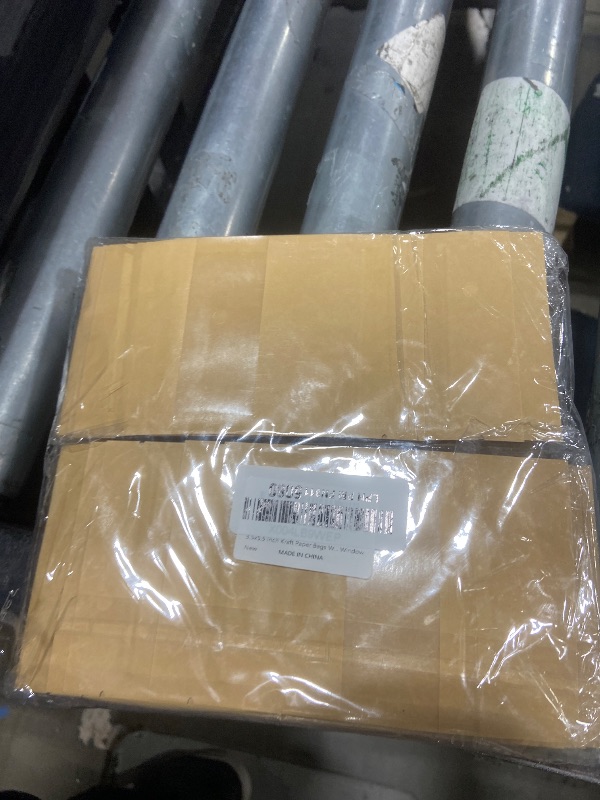 View 2 of 100 Pcs Brown Kraft-Paper-Bags with Window, 3.5 * 5.5 inch Stand Up Zipper Pastry Bags, Zip Lock Food Storage Bag for Packaging Products, Reusable, Sealable
