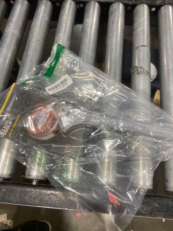 Photo 1 of **SELLING FOR PARTS**KLEIN TOOLS S12HB Strap Wrench, Adjustable Grip-It Strap Wrench Adjusts 1-1/2 to 5-Inch, 12-Inch Handle