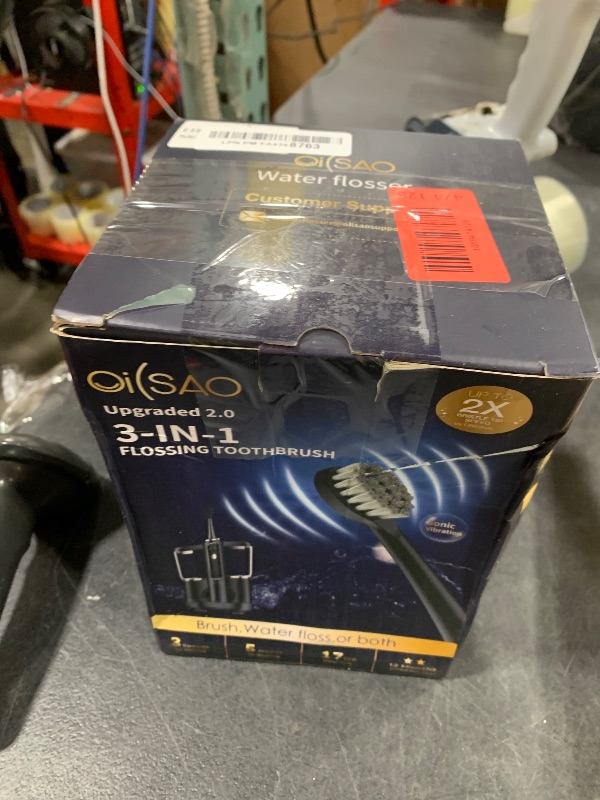 Photo 1 of OILSAO Electric Toothbrush with Water Flosser, Advanced 2.0 Flossing Toothbrush Combo in One with 5 Brush Modes & 3 Floss Speeds,500 ML Cordless,for Adults,Teeth, Gums, Braces, Dental Care,White